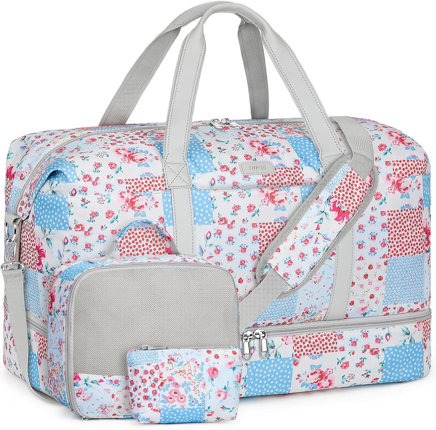 IBFUN Weekender Bags for Women with Shoe Compartment Set