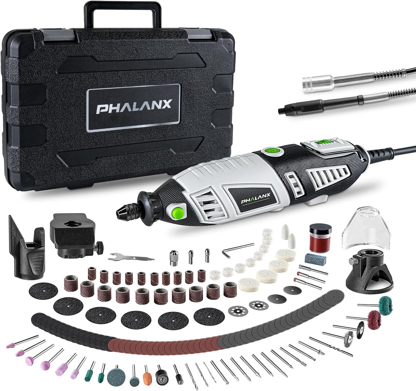 PHALANX 180W Rotary Tool Kit for Crafting and DIY Projects