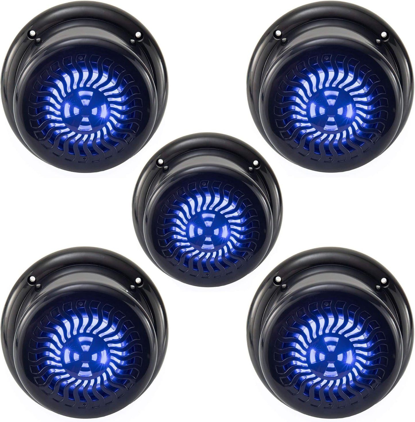 RecPro RV Flush Mount Speaker 5.25in Waterproof with LED Lights