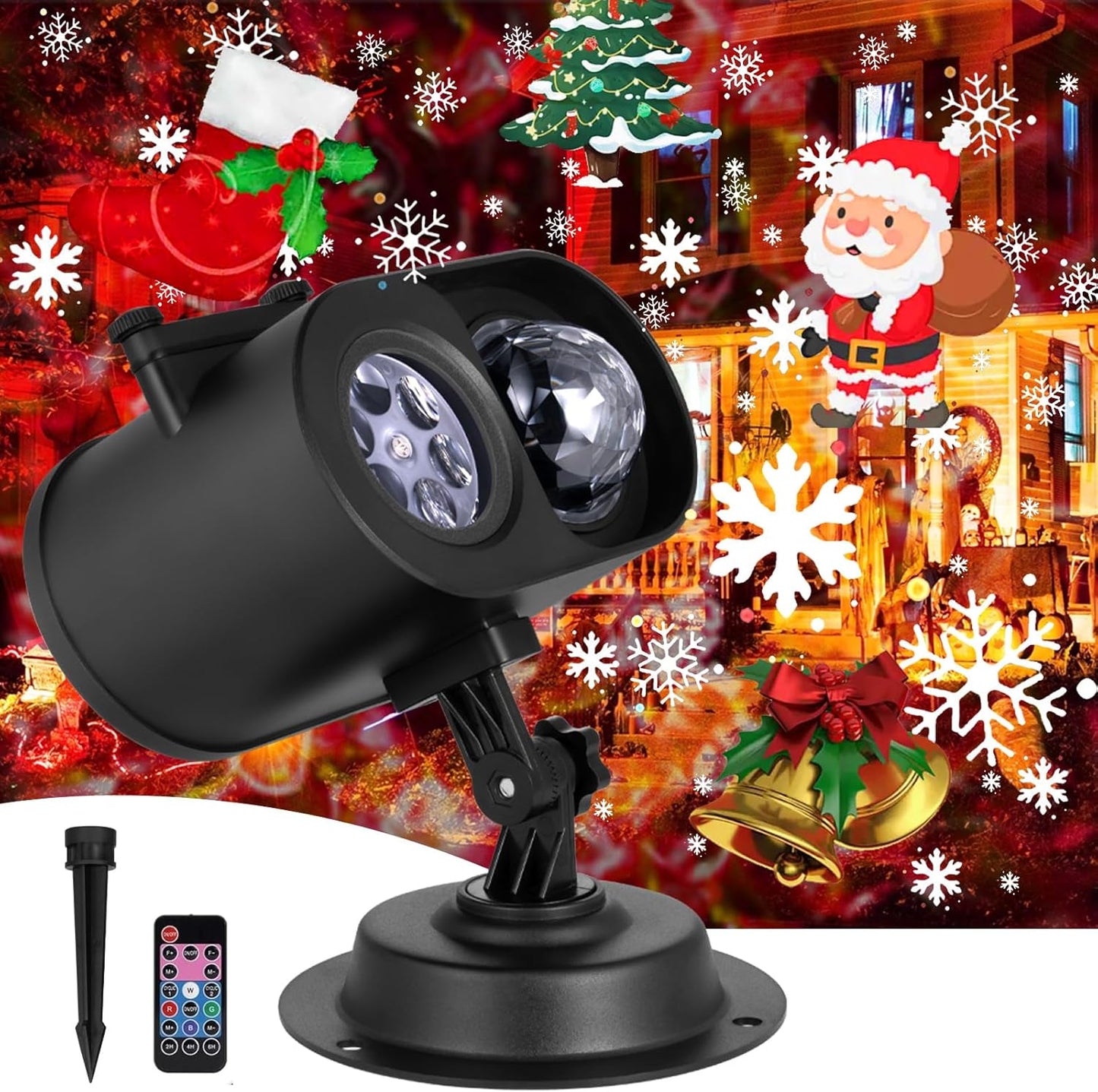 Ocean Wave Projector Lights: 15 Colors, 12 Patterns, Waterproof