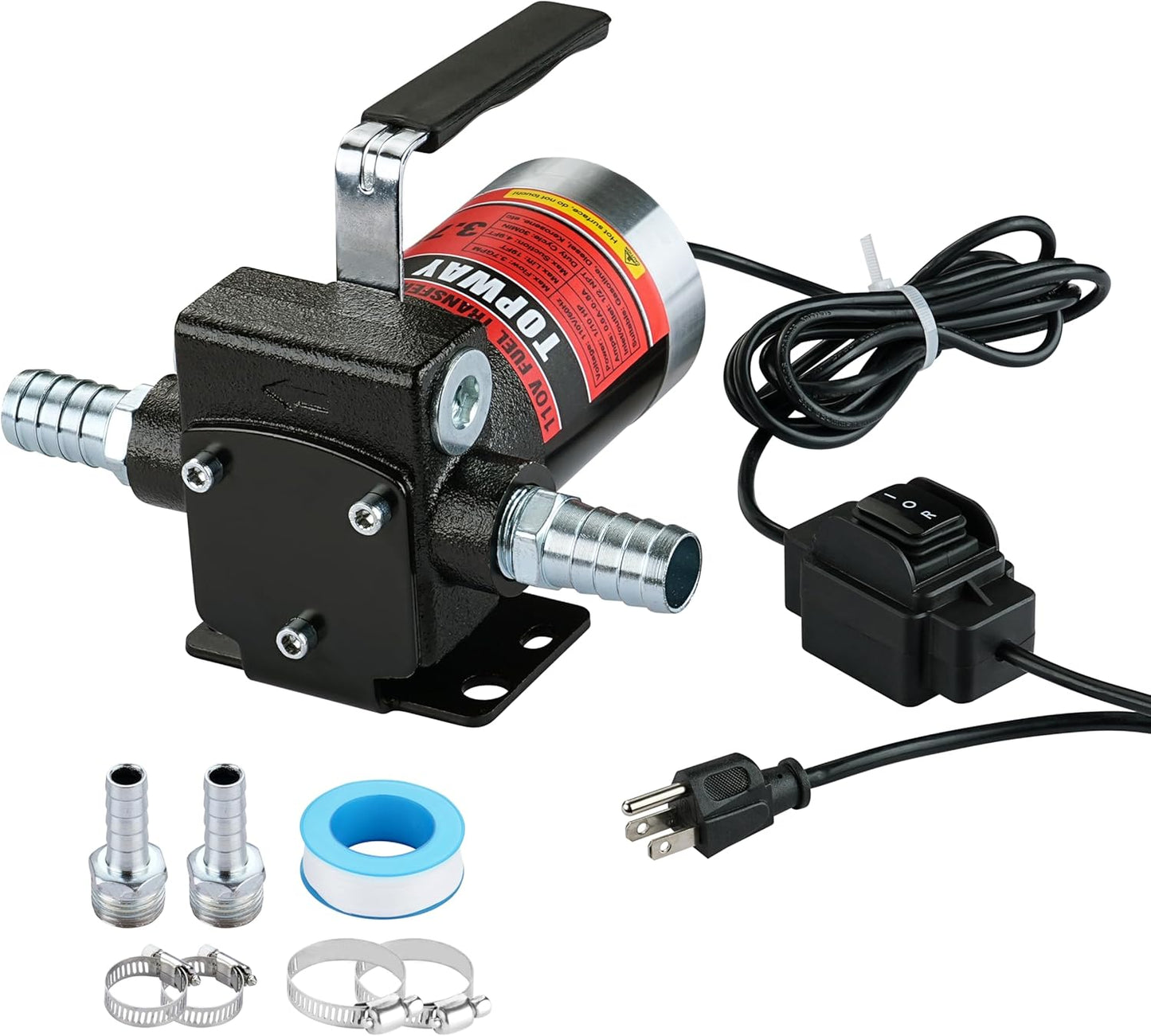 TOPWAY 110V AC Gasoline Fuel Pump for Efficient Oil Transfer