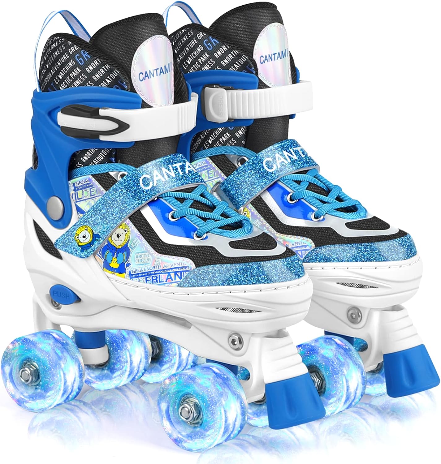 Adjustable Roller Skates for Kids with Light Up Wheels