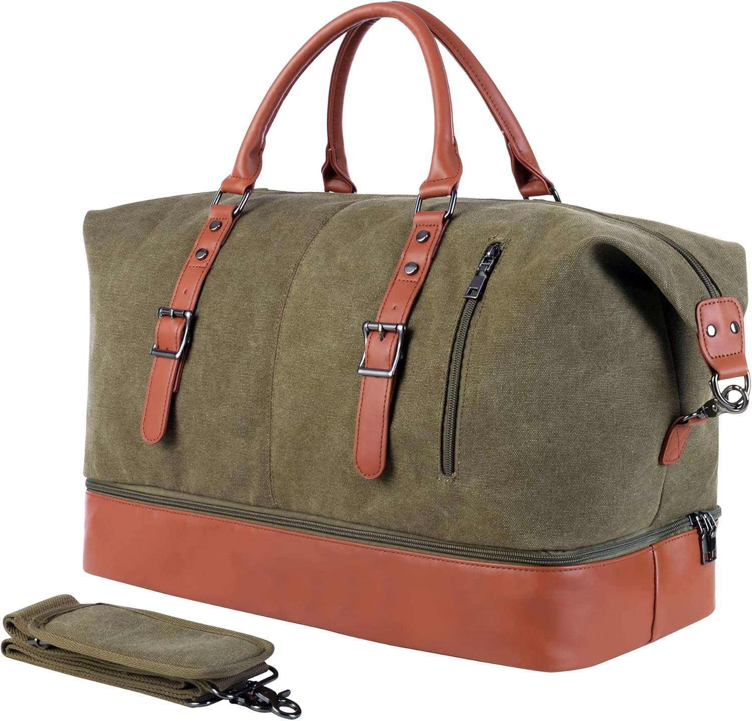 Weekender Overnight Bag with Shoe Pouch for Travel Convenience