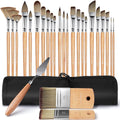 Fuumuui 26pcs Paint Brushes Set for Acrylic Oil Watercolor - Complete
