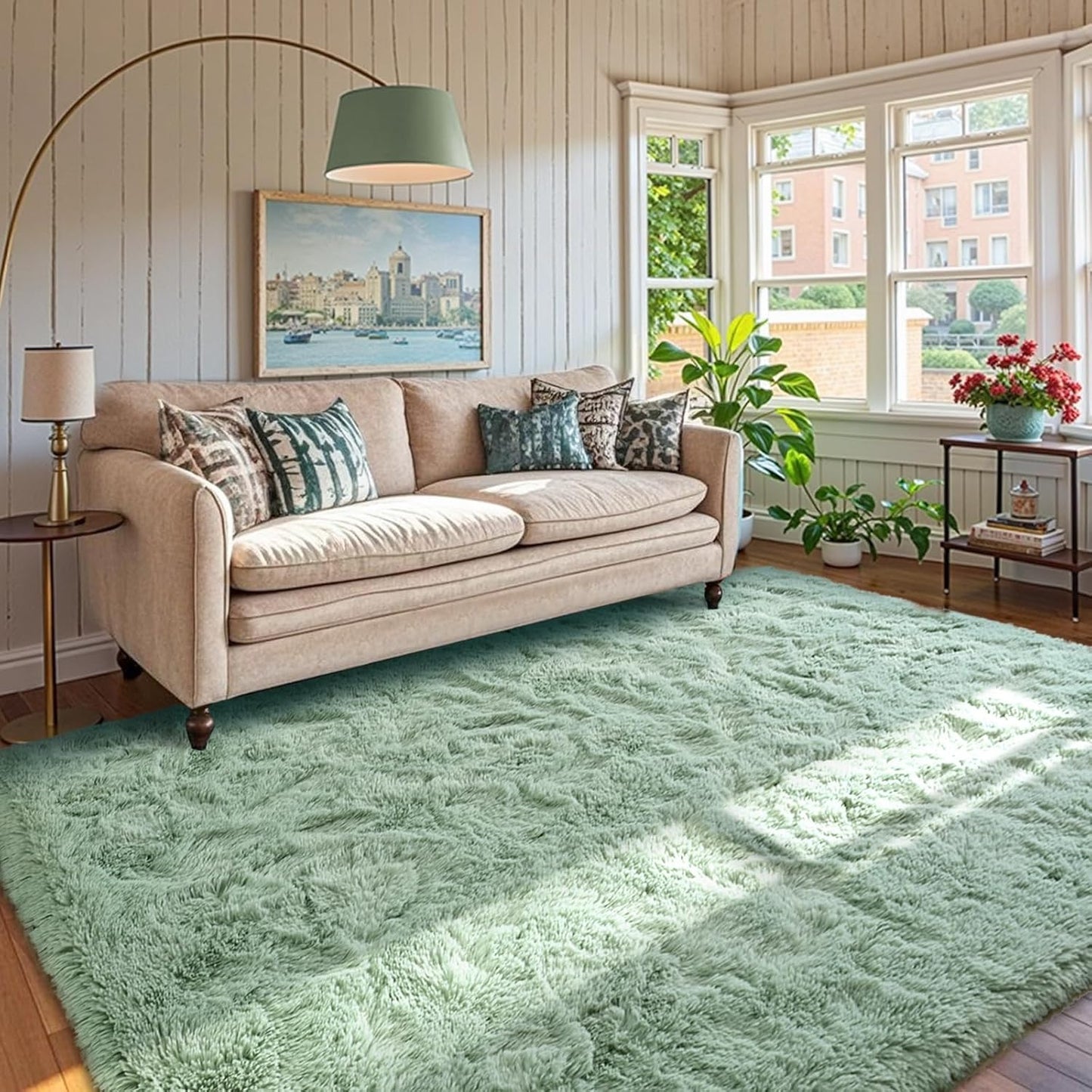 5x8 Sage Green Rug by LoutiRoot Home for Kids' Room