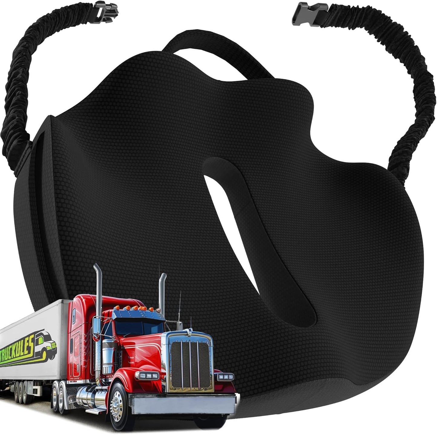XL Truck Seat Cushion for Pain Relief and Comfort on Long Hauls