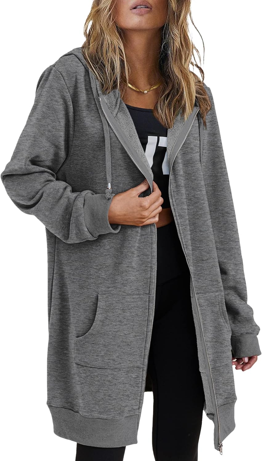 Zeagoo Cozy Zip-Up Hoodie: Lightweight & Stylish