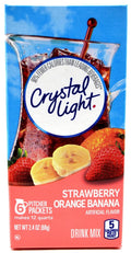 Crystal Light Strawberry Orange Banana Drink Mix - Low Calorie