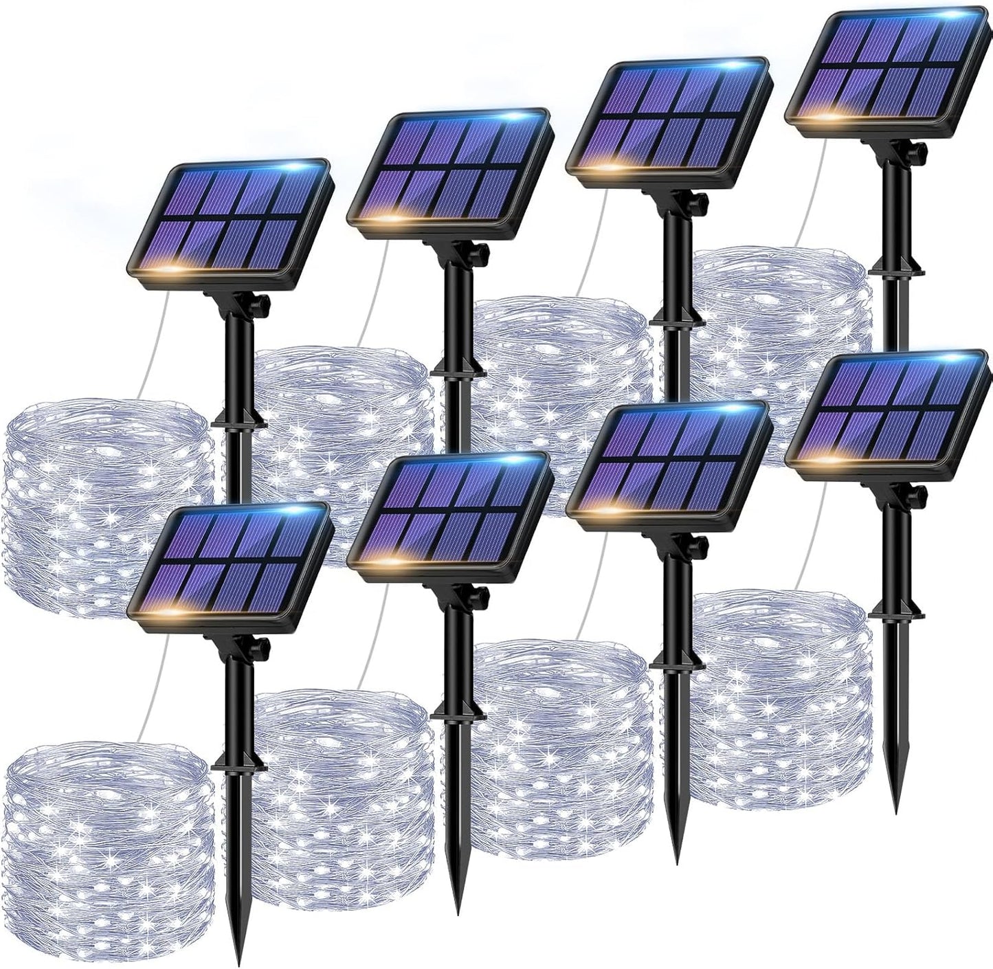 Btfarm 8 Pack Solar String Lights Outdoor for All Occasions