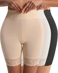 Women's Slip Shorts for Under Dresses High Waisted Lace - Anti Chafing