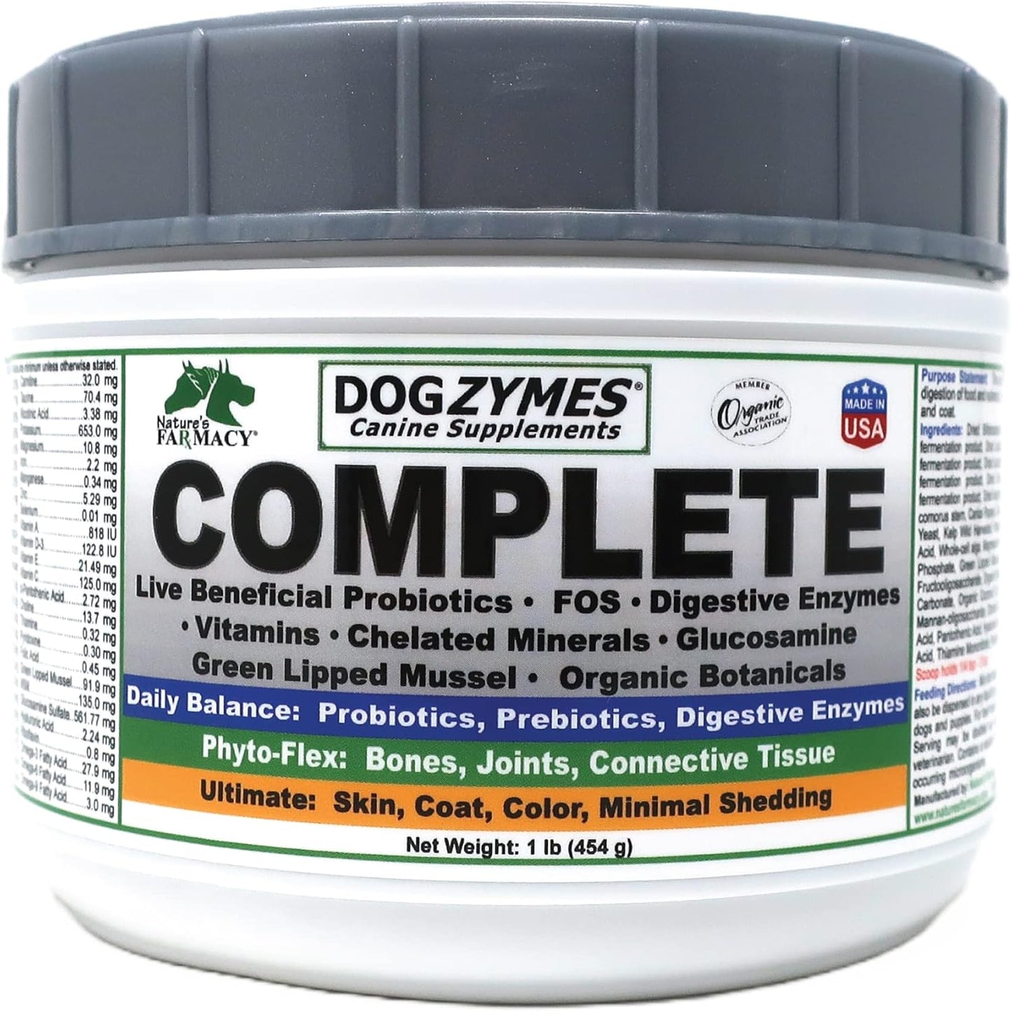 Dogzymes Complete Probiotics and Joint Support for Dogs