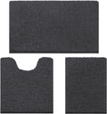HOMEIDEAS 3 Pieces Bathroom Rugs - Ultra Soft Non Slip Chenille