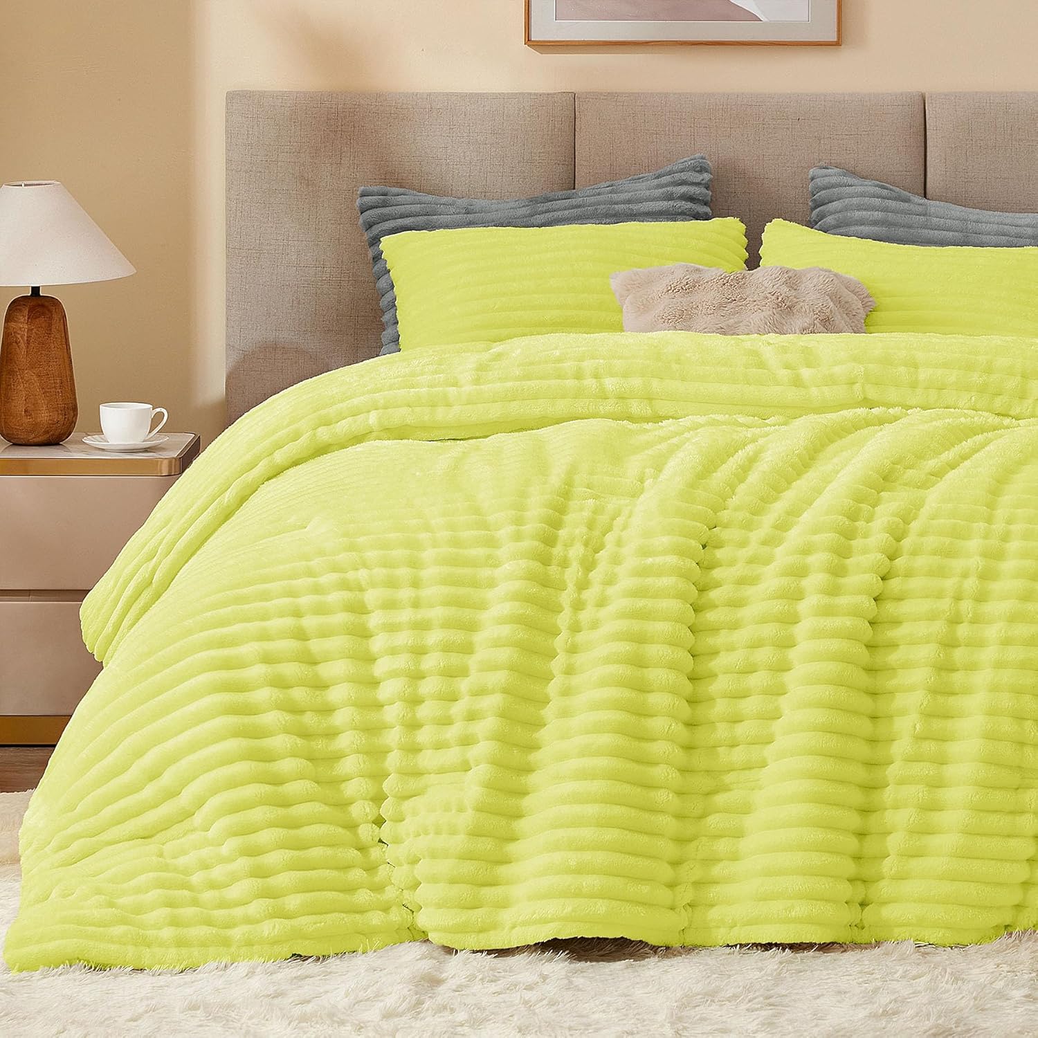 BEDELITE Fleece King Comforter Set - Super Soft & Warm Bedding