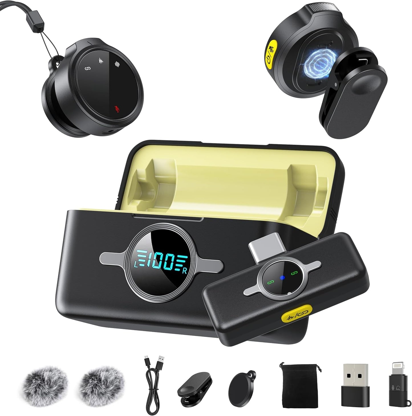 Wireless Lavalier Microphone for iPhone and Android Devices