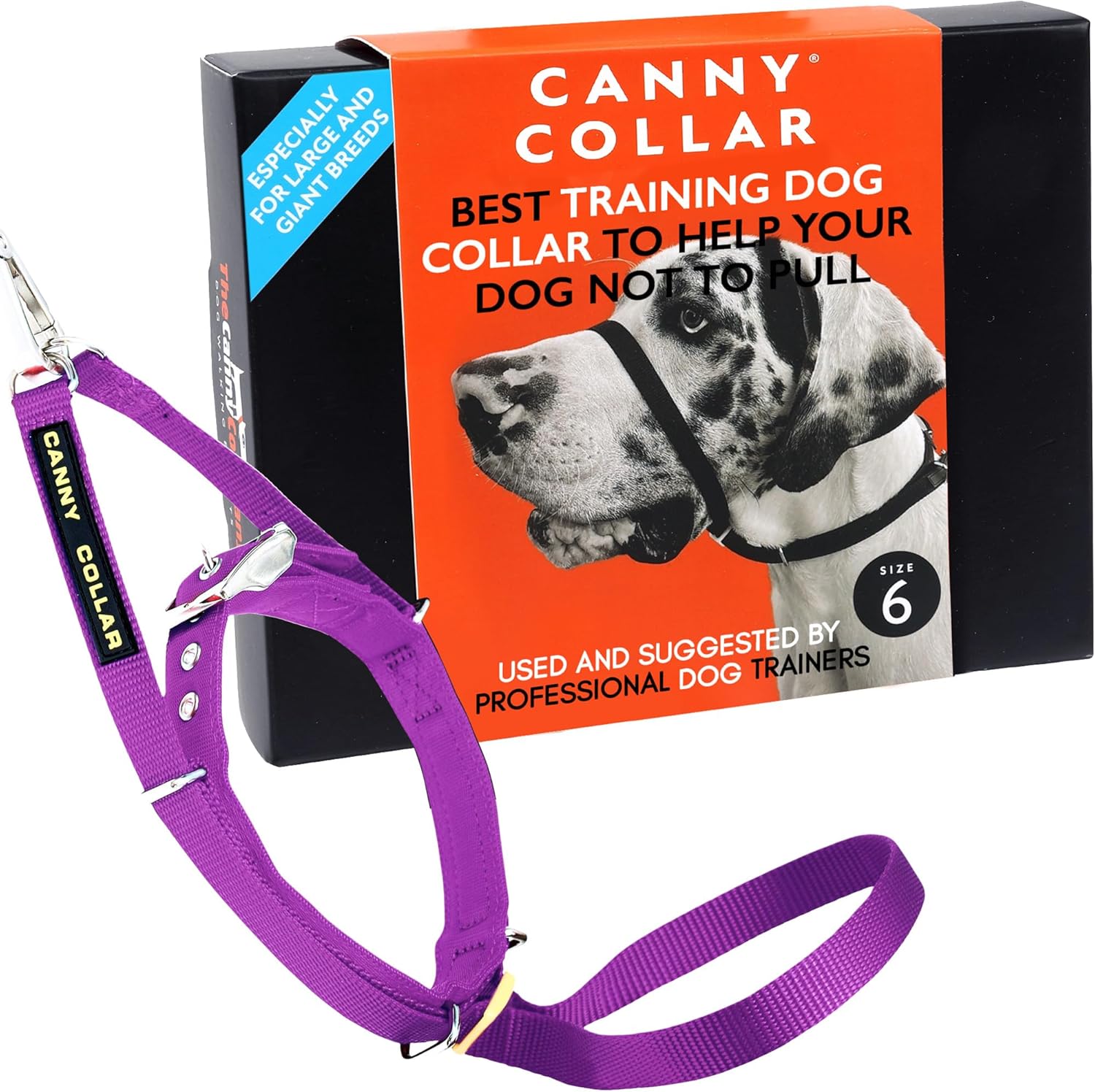 Canny Collar No-Pull Dog Head Collar for Large Dogs in Purple
