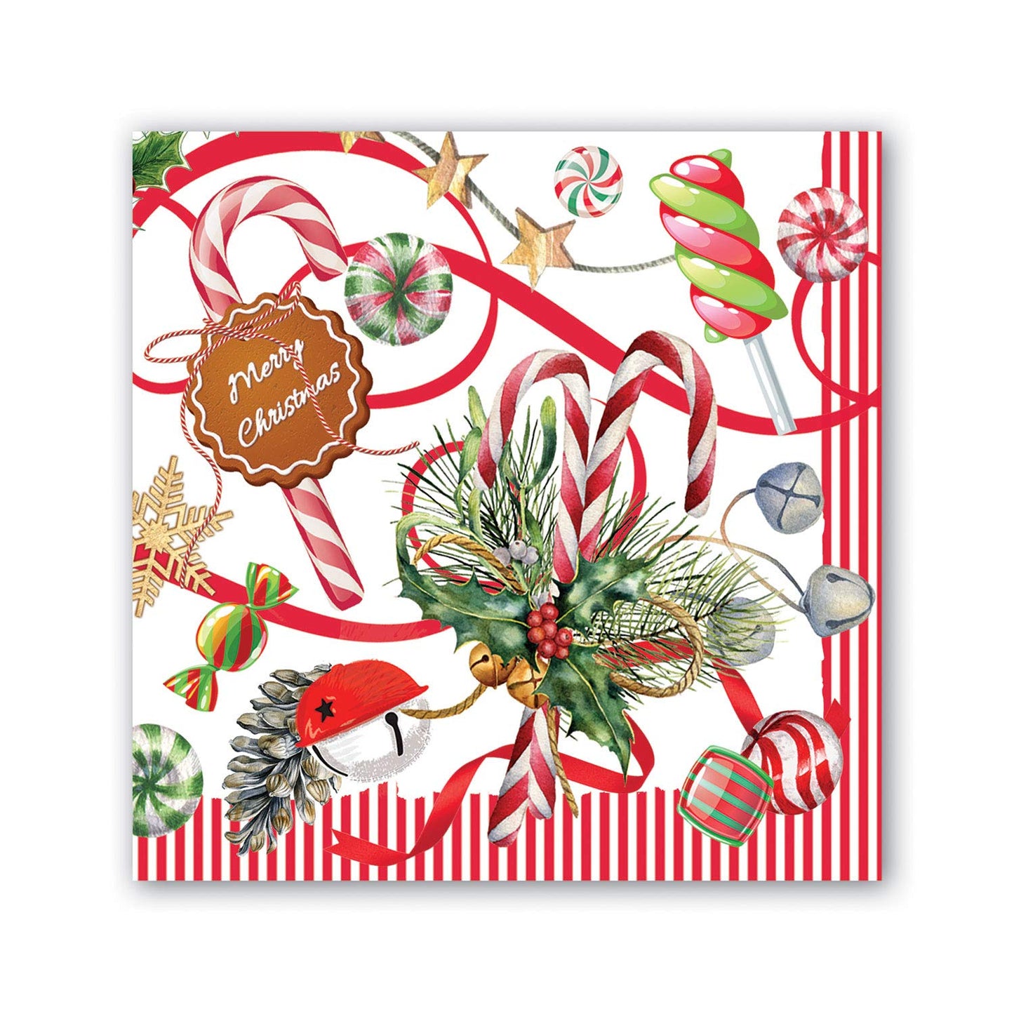 Stylish Peppermint Cocktail Napkins