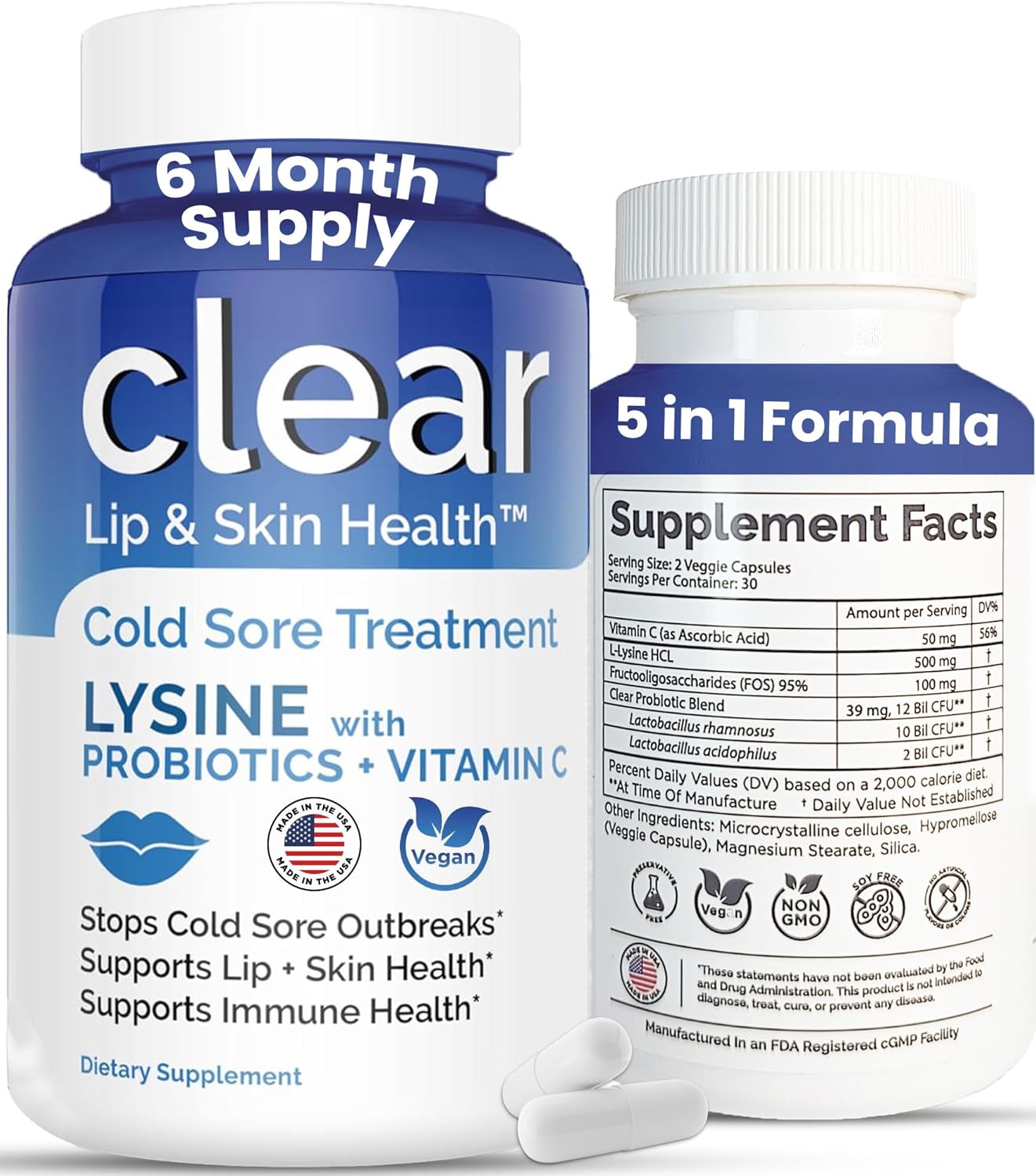Lysine Cold Sore Treatment with Probiotics for Lip Health