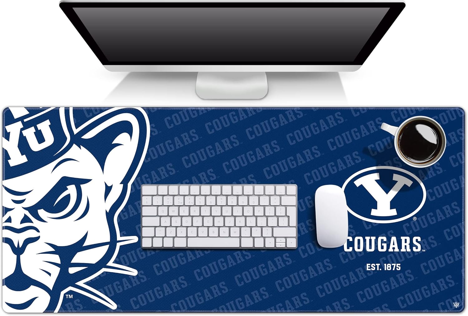 YouTheFan NCAA BYU Cougars Desk Pad for Ultimate Fan Experience