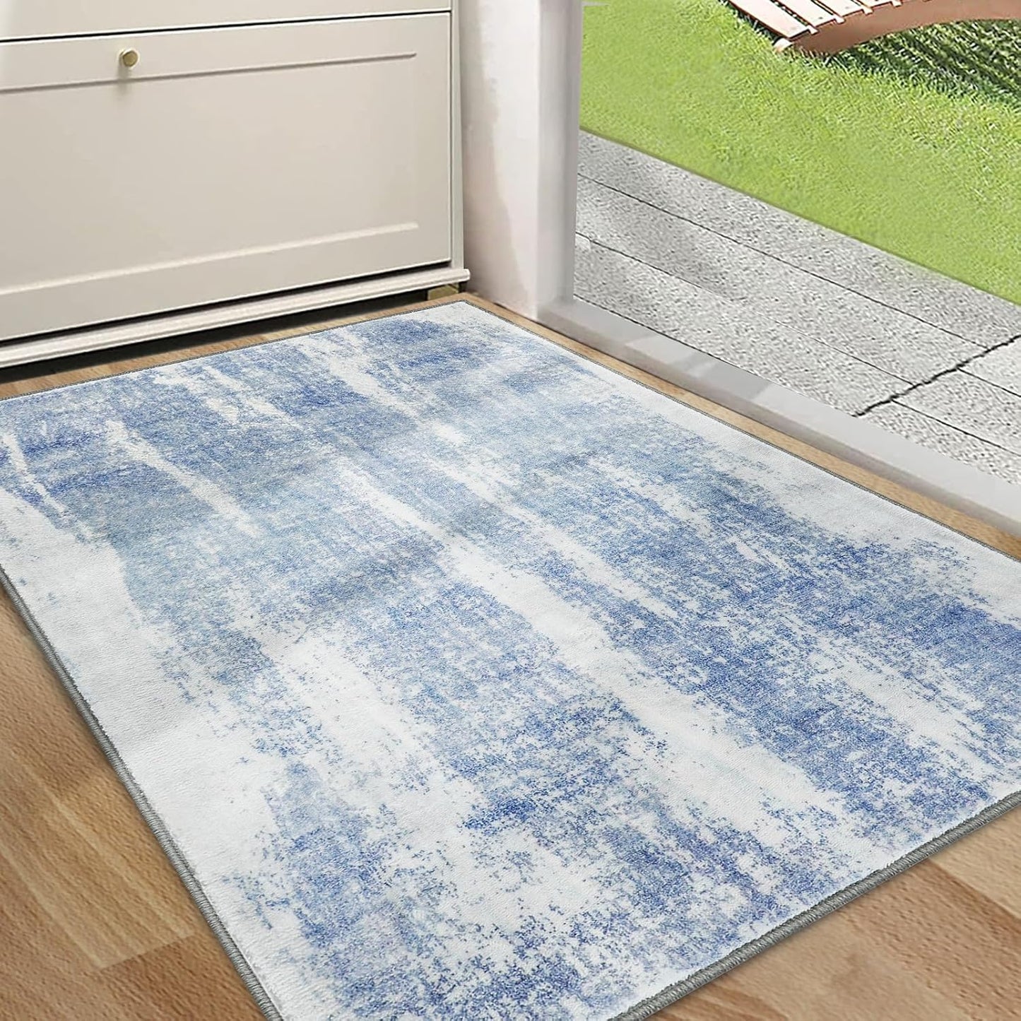 Cristgee Faux Wool Non-Slip Door Mat for Indoor Entryway 36X60
