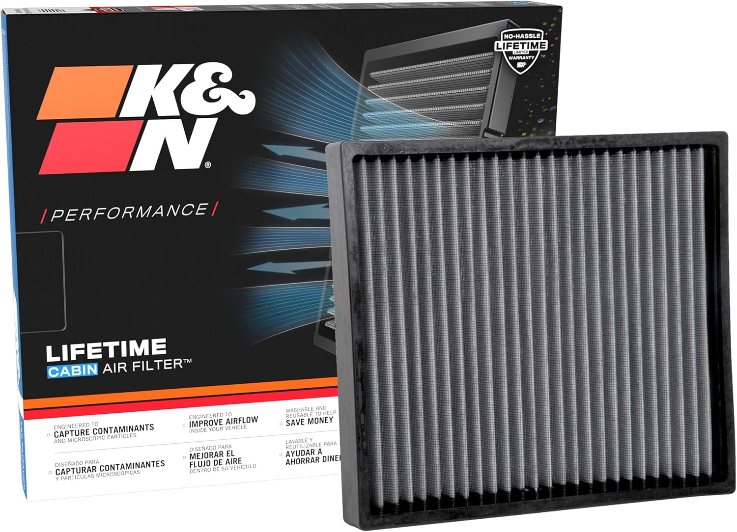 K&N LIFETIME Cabin Air Filter for Genesis/Hyundai/KIA