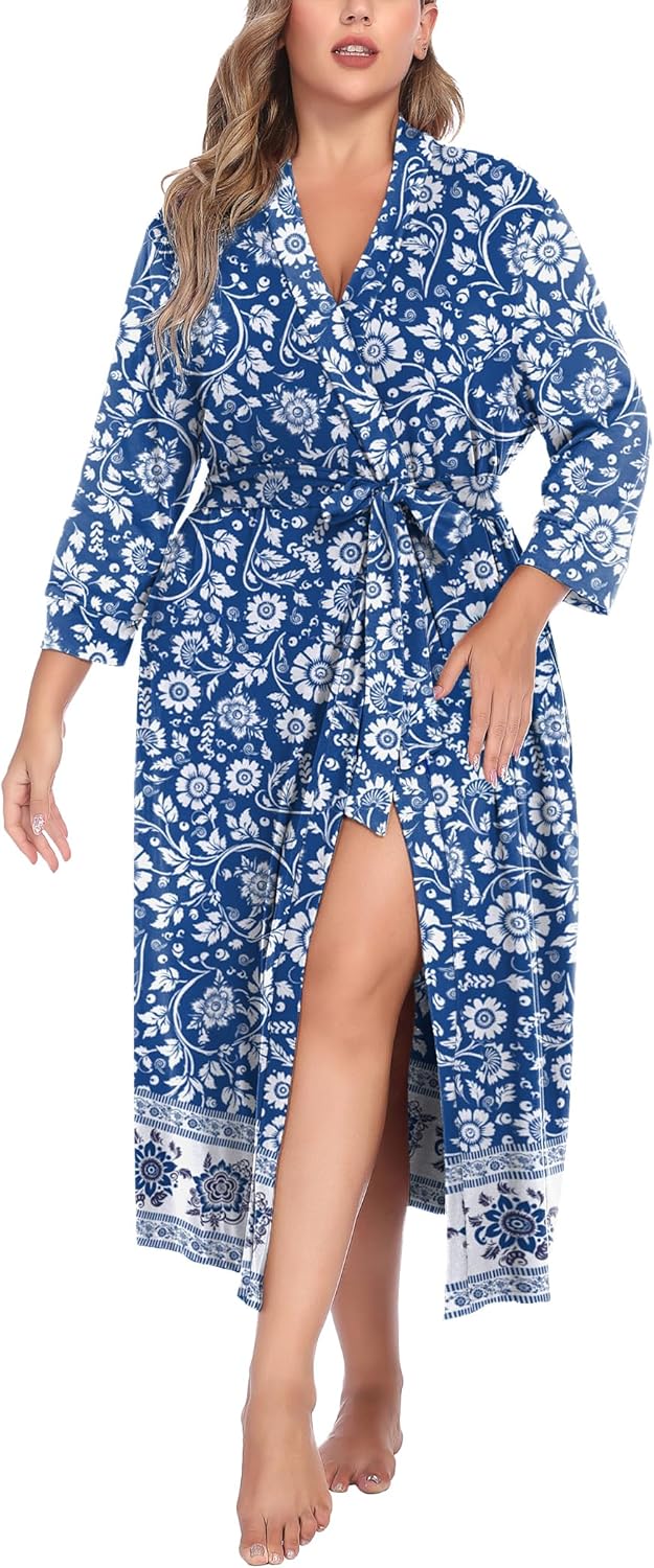 IN'VOLAND Womens Plus Size Kimono Robes for Ultimate Comfort