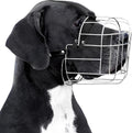 BRONZEDOG Dog Muzzle Adjustable Metal Wire Basket for Large Dogs