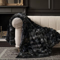Ultra Soft Luxury Fluffy Faux Rabbit Fur Throw Blanket - Cozy 60x80 in