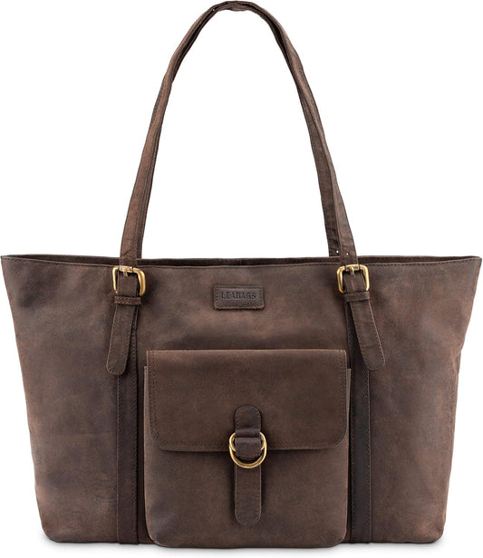 LEABAGS Verona Shopper I Genuine Buffalo Leather Handbag