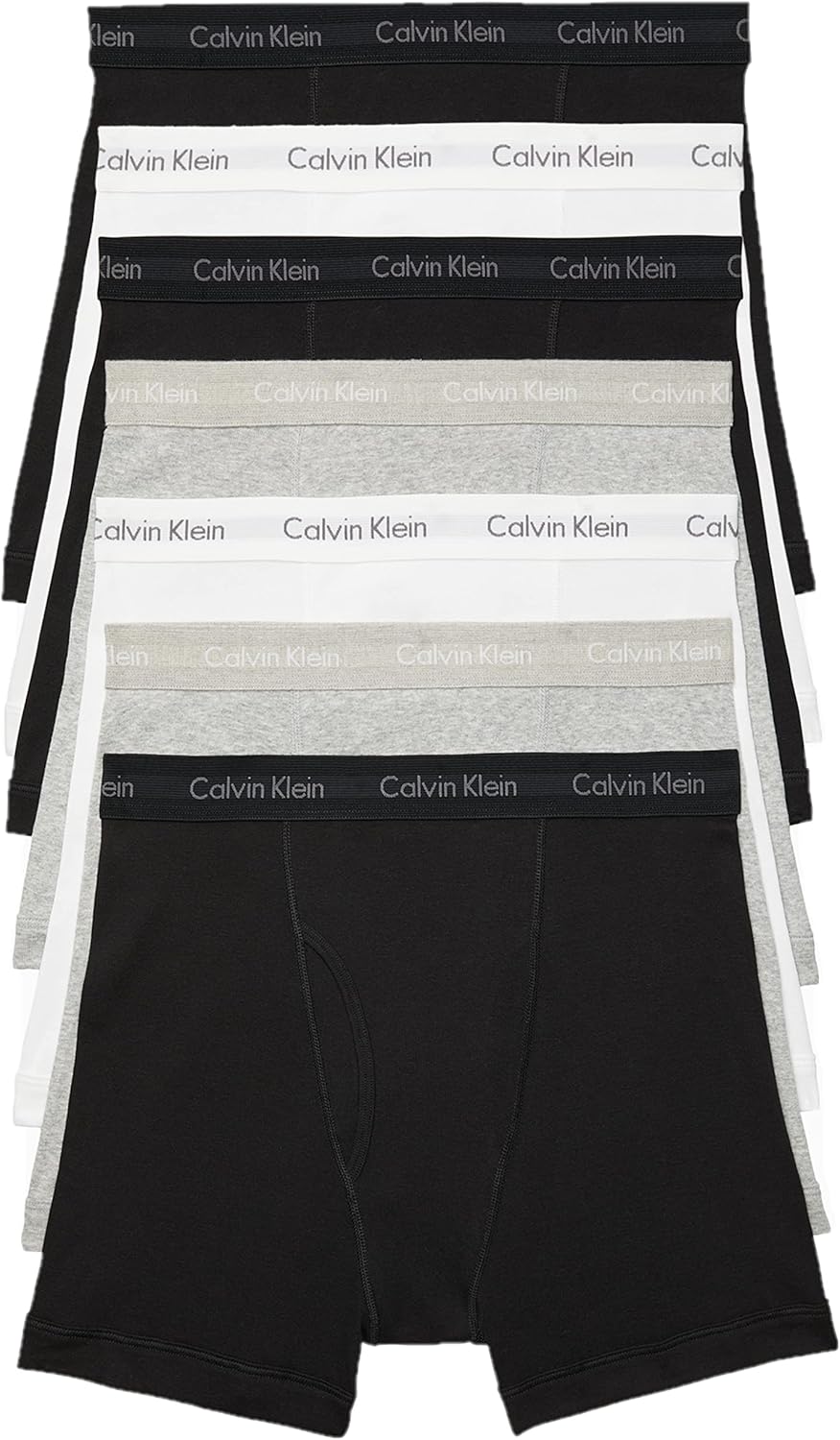 Calvin Klein Men's Cotton Classics 7-Pack Boxer Briefs for Comfort