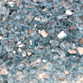 Fire Glass for Fire Pit - Aqua Blue 0.5 in 18 lbs - Reflective