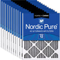 Nordic Pure 18x24x1 MERV 12 Pleated Plus Carbon Filters - Odor Control