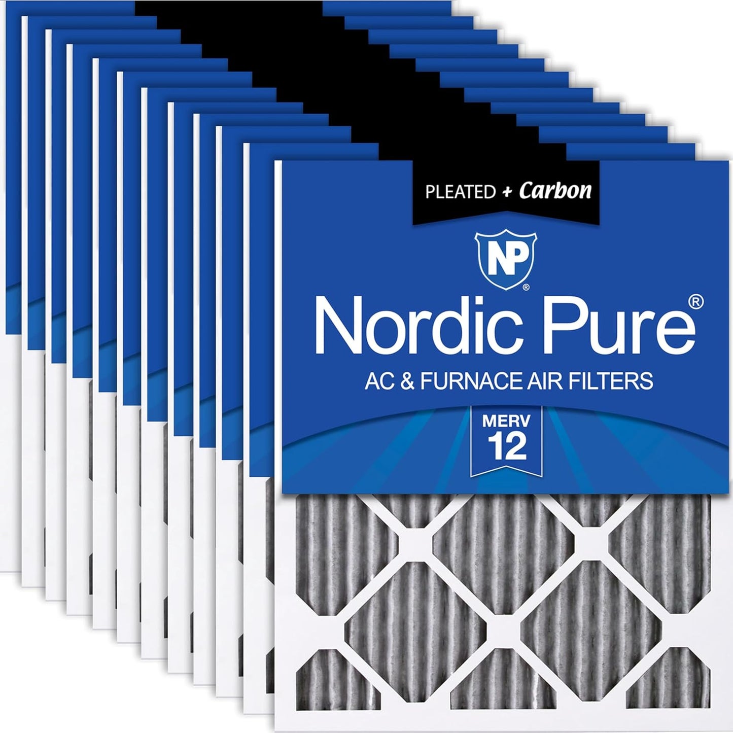 Nordic Pure 18x24x1 Furnace Air Filters MERV 12 with Carbon