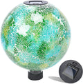 Solar Gazing Ball Mosaic Glass Sphere 10in - Solar Garden Light