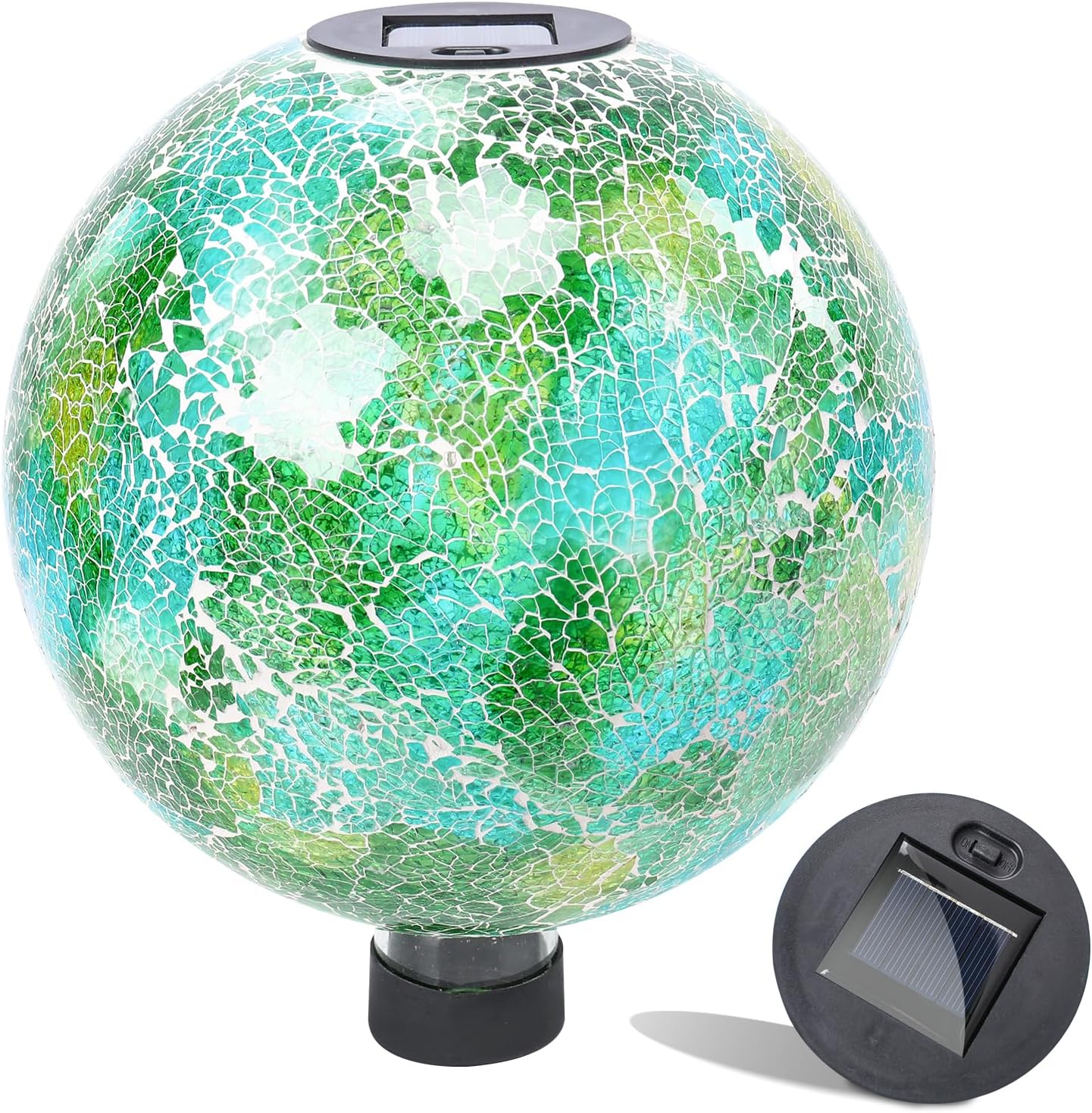 VCUTEKA Solar Gazing Ball for Garden Lawn Outdoor Decor