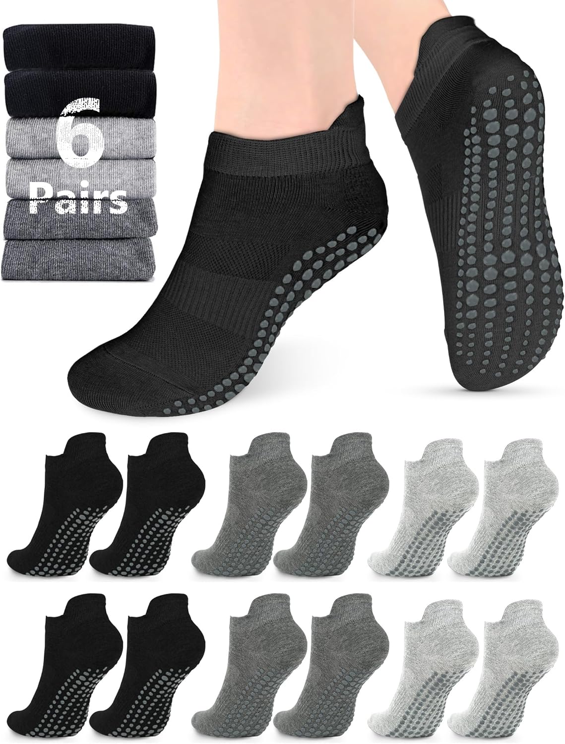 AURUZA Grippy Socks for Better Yoga Performance
