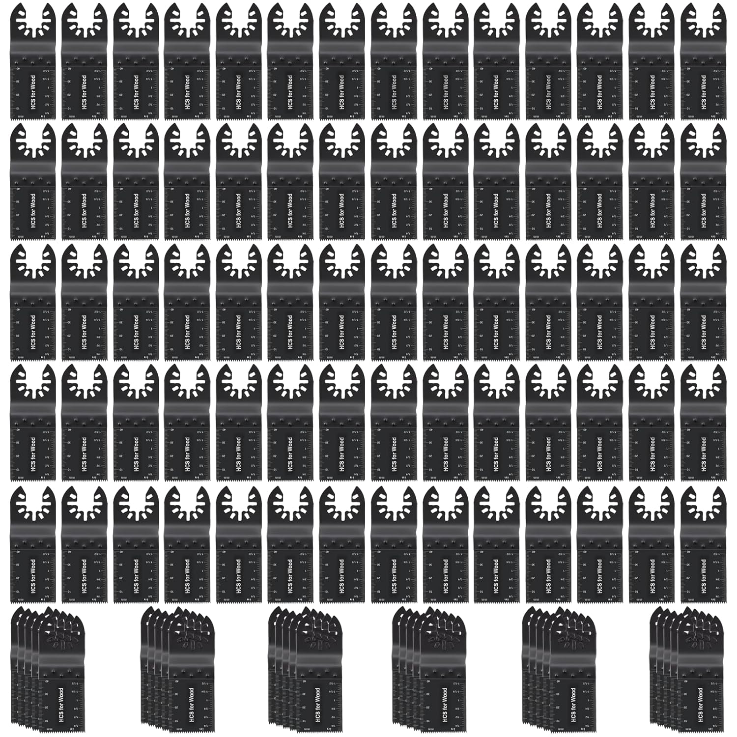 100Pcs Oscillating Saw Blades for Universal Multi Tool Use