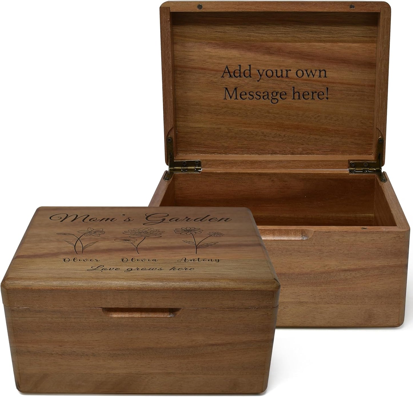 Moms Garden Personalized Memory Box for Mother's Day Gifts