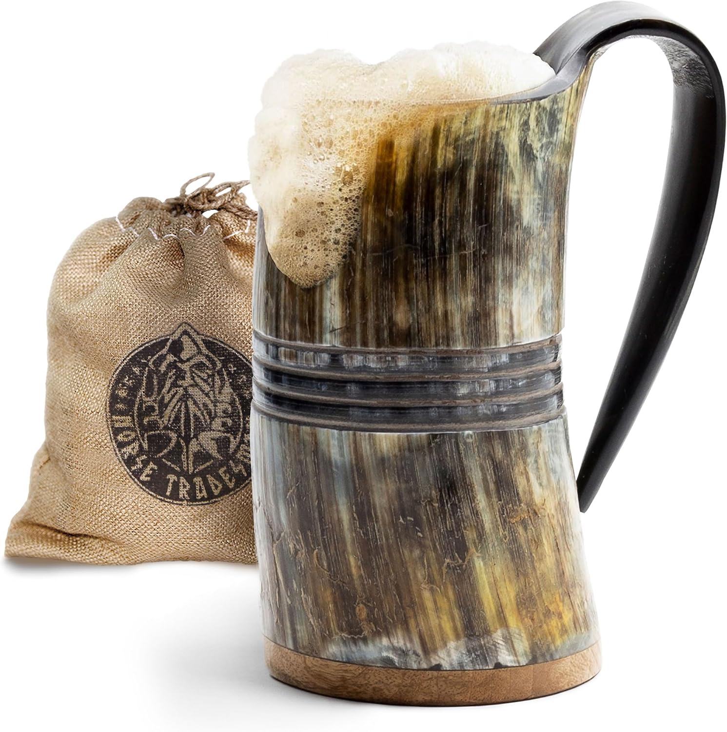 Norse Tradesman LG Viking Drinking Horn Mug - Unique Beer Tankard