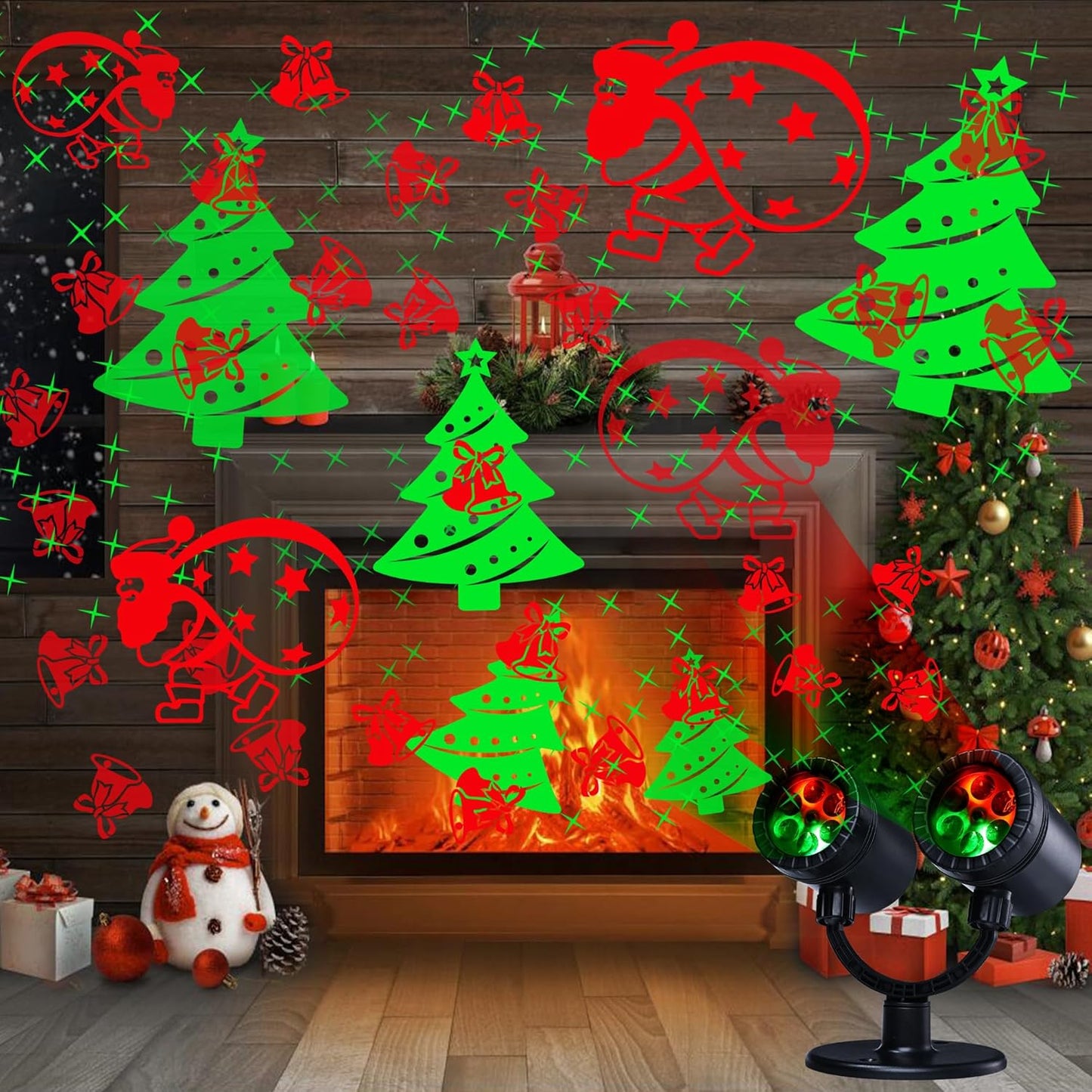 Dynamic Double Head Christmas Projector - Festive Outdoor Lighting
