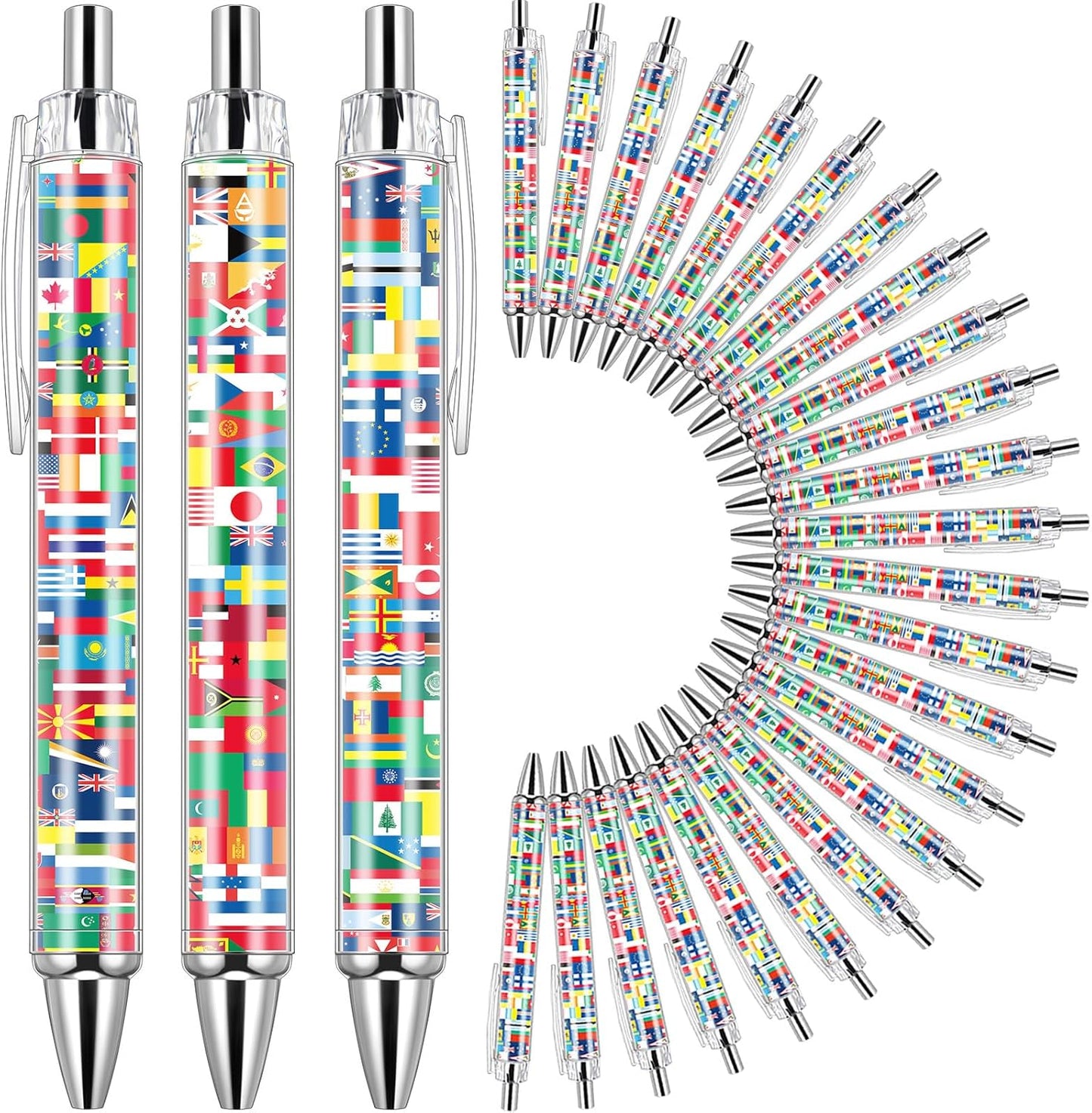 International Flag Pens for Global Theme Parties and Events