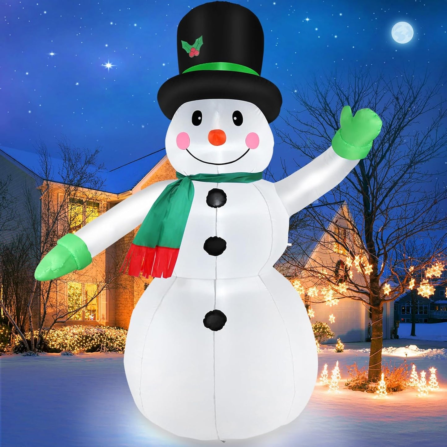 7 FT Christmas Inflatables Snowman for Outdoor Yard Decor