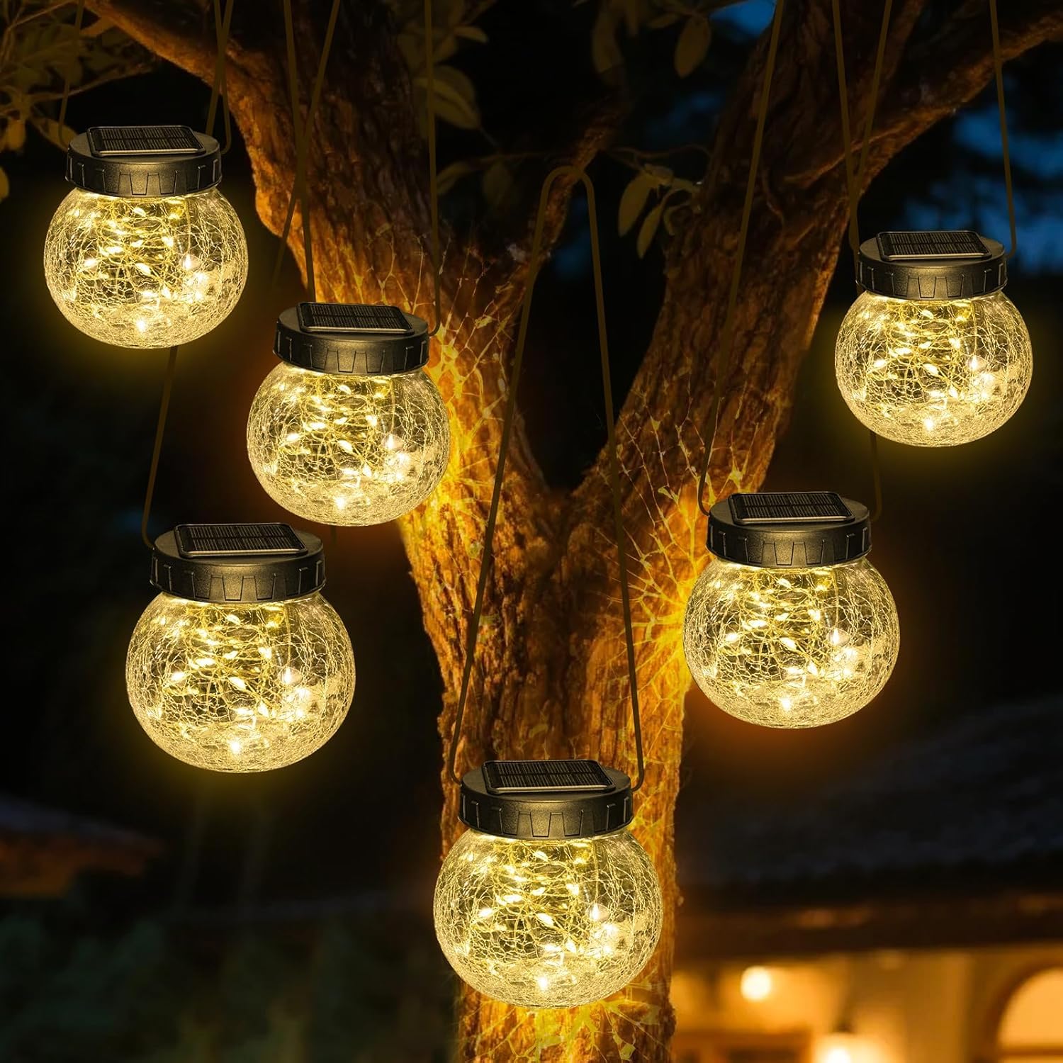 Kolpop Solar Lanterns Outdoor Waterproof 6 Pack for Garden