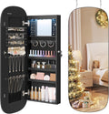 SONGMICS Jewelry Organizer with LED Mirror for Elegant Storage