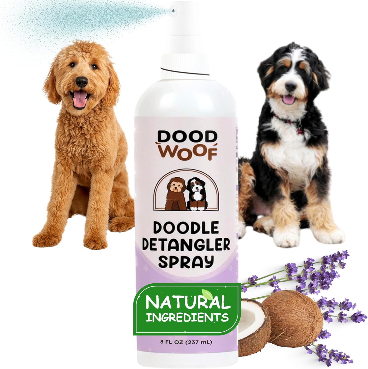 Dog Detangler Spray for Doodle - Natural Leave in Conditioner