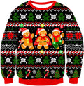 Ahegao Kids Christmas Sweater Xman Graphic Sweatshirt - Light Up
