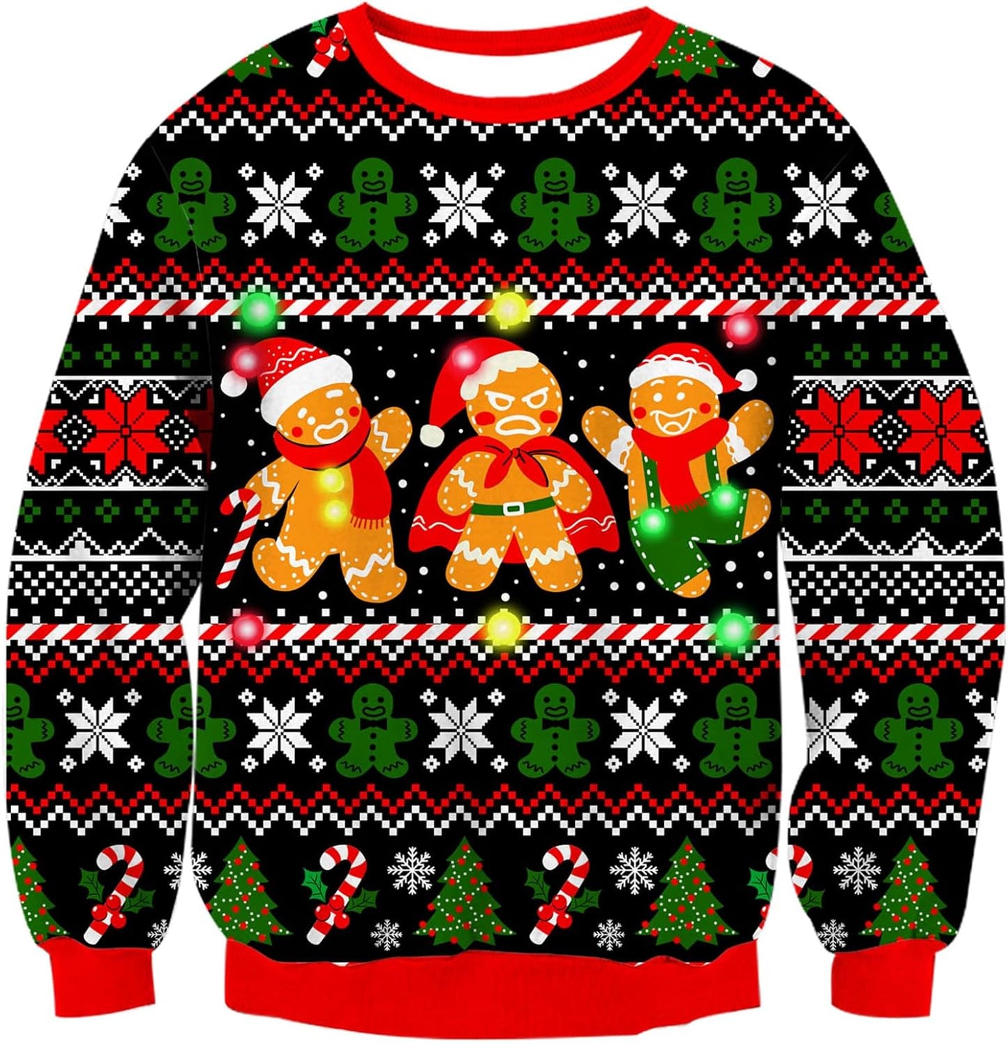 Ahegao Kids Christmas Sweater with LED Light Up Design