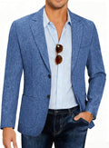 Mens Slim Fit Casual Blazer for Men - Lightweight Two Button Jacket