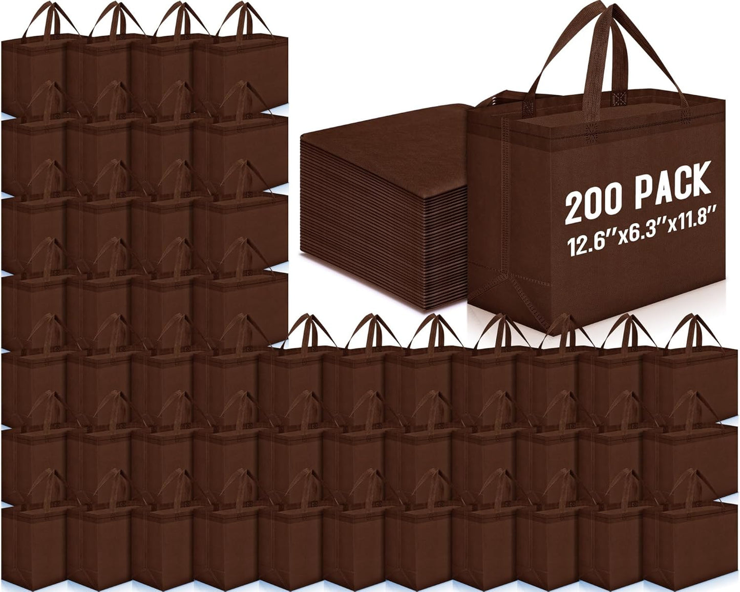 Windyun Reusable Grocery Bags Large Non Woven Shopping Bags