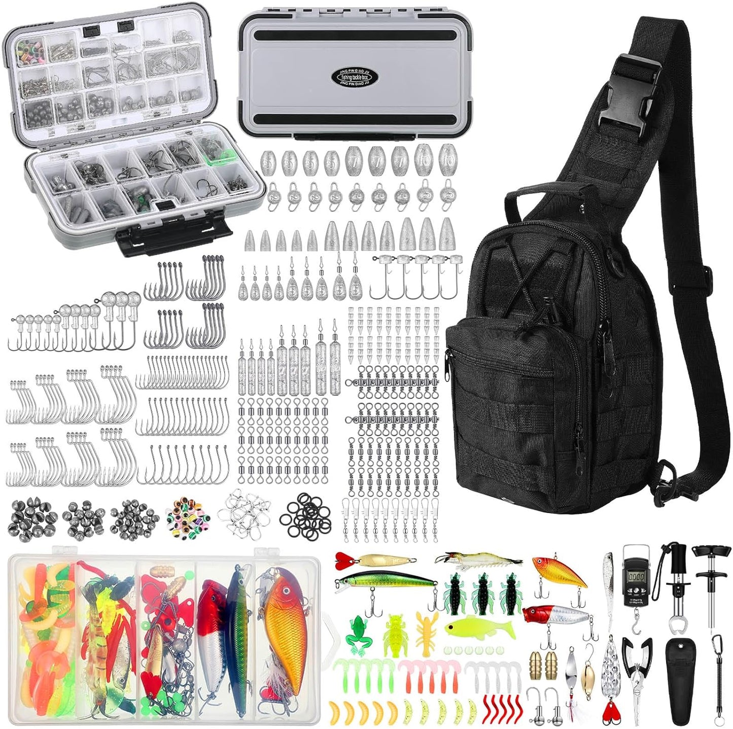 Sosation 482 Pc Fishing Gear Kit - Complete Tackle Set for Fishing Enthusiasts