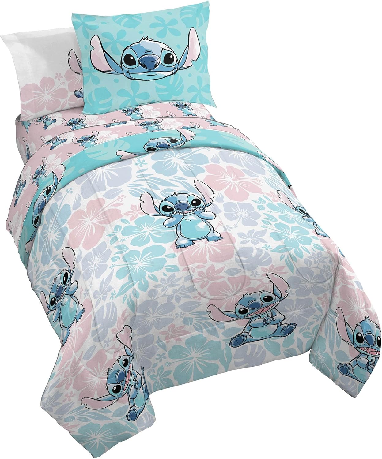 Lilo & Stitch Full Comforter Set - 7 Piece Kids Bedding Set